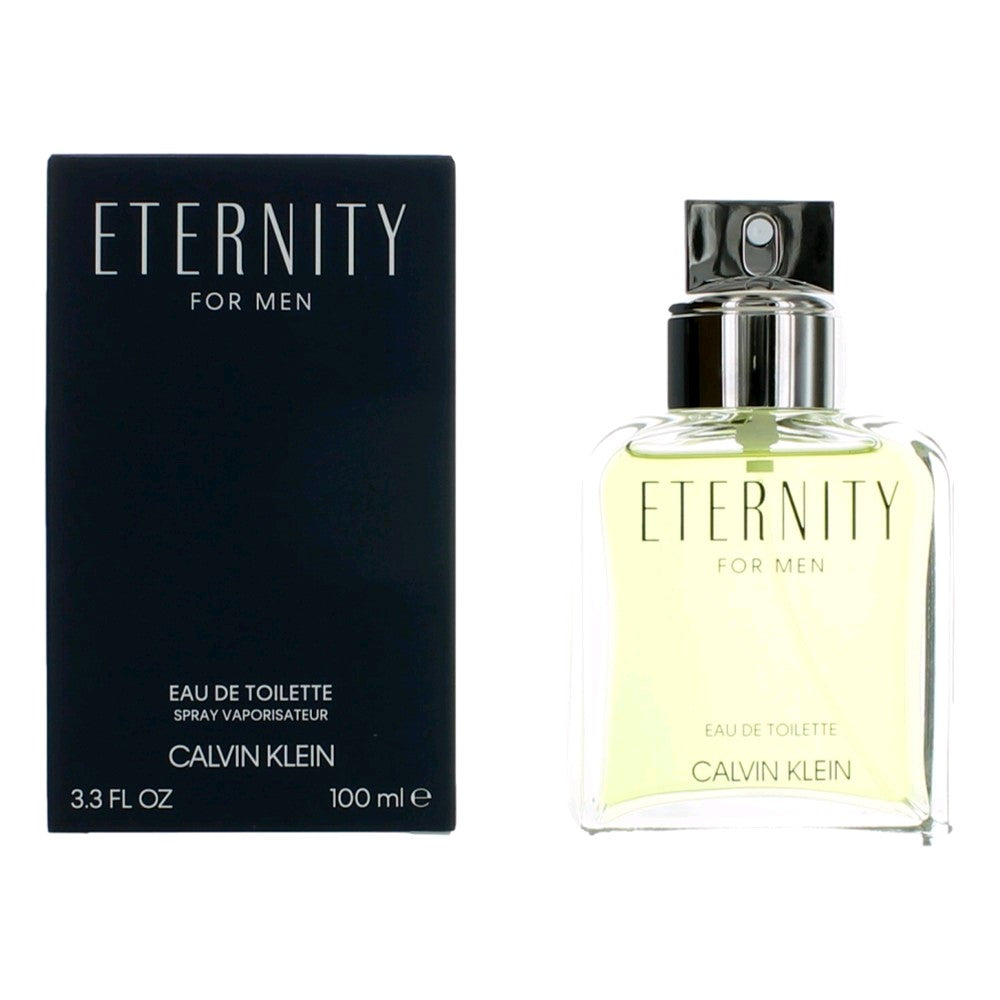 Bottle of Eternity by Calvin Klein, 3.3 oz Eau De Toilette Spray for Men